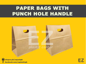 Paper Bag with Punch Hole Handle
