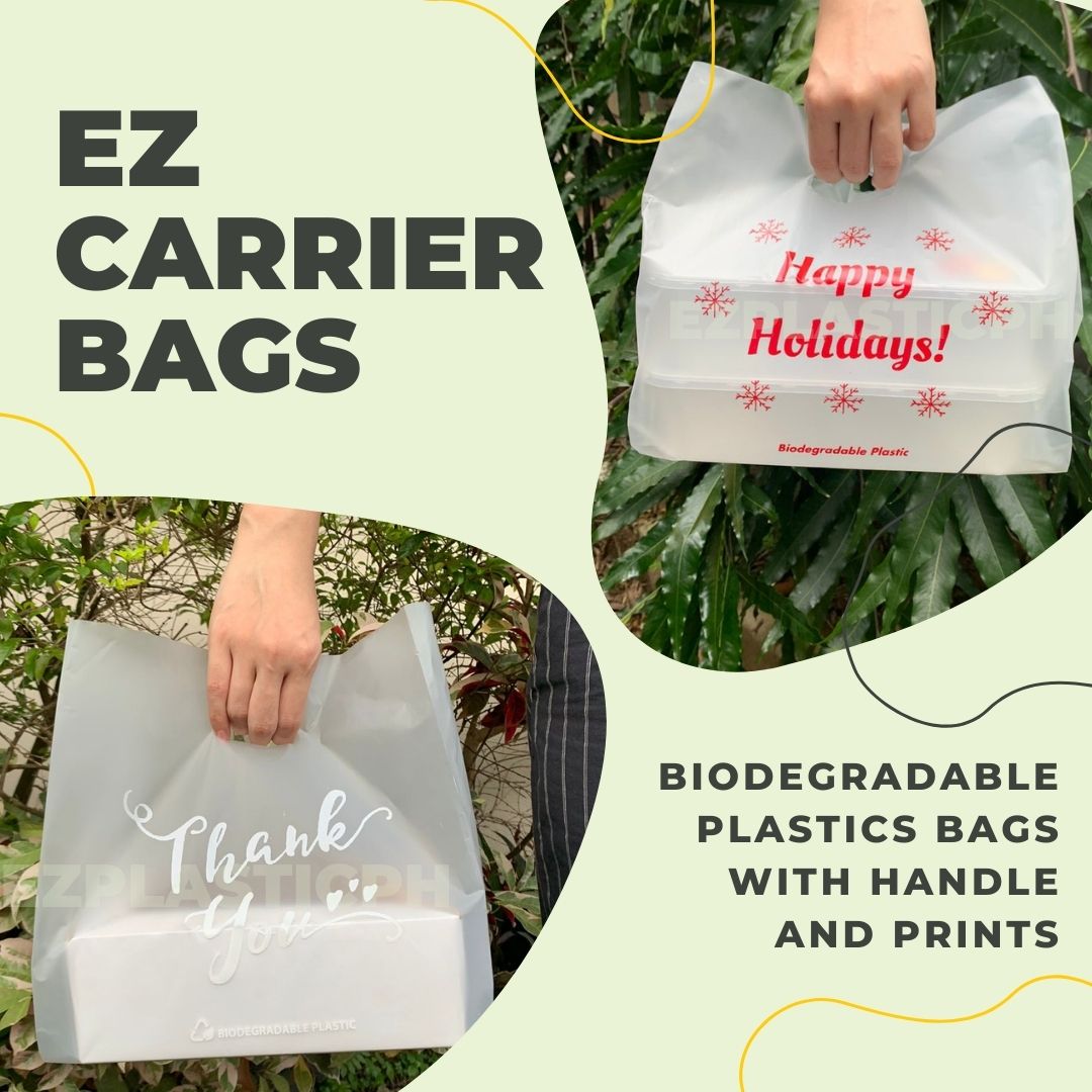 Biodegradable Plastic Carrier Bags with Handle